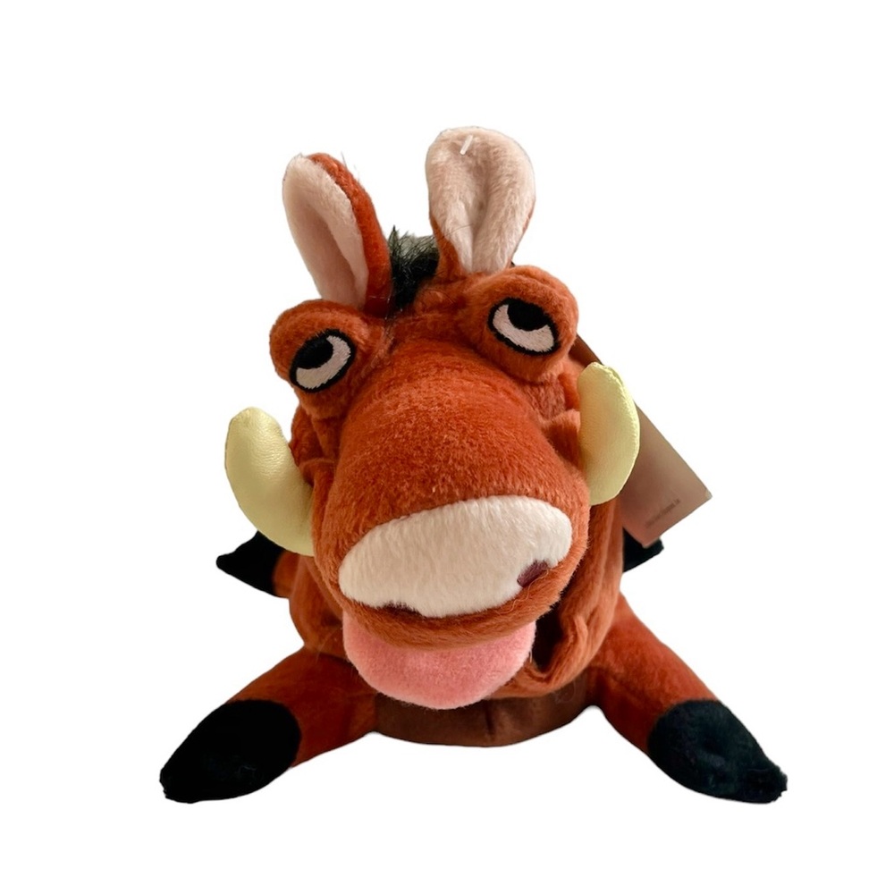 Vintage LION KING Mattel 9" PUMBA Warthog Plush Toy Figure Disney Store Tag On